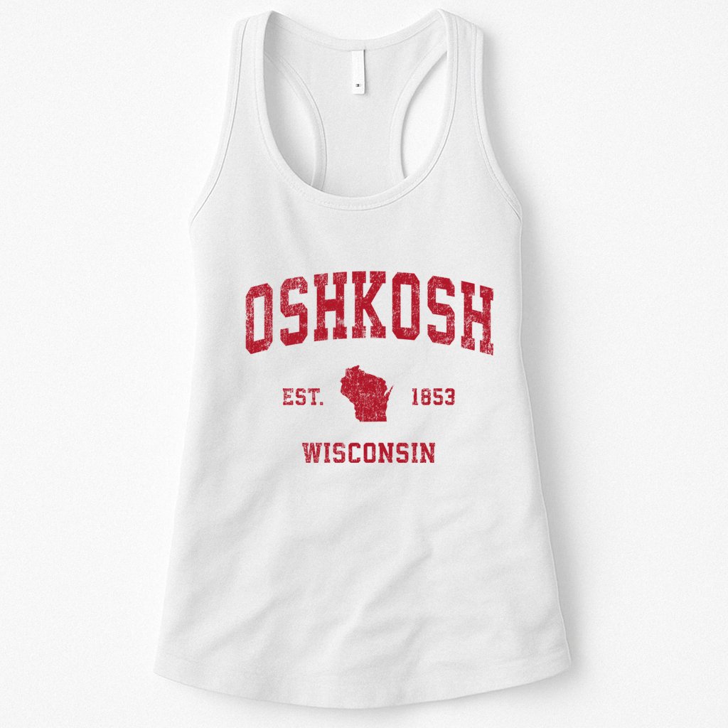 Oshkosh Wisconsin Wi Vintage Sports Womens Tank Top