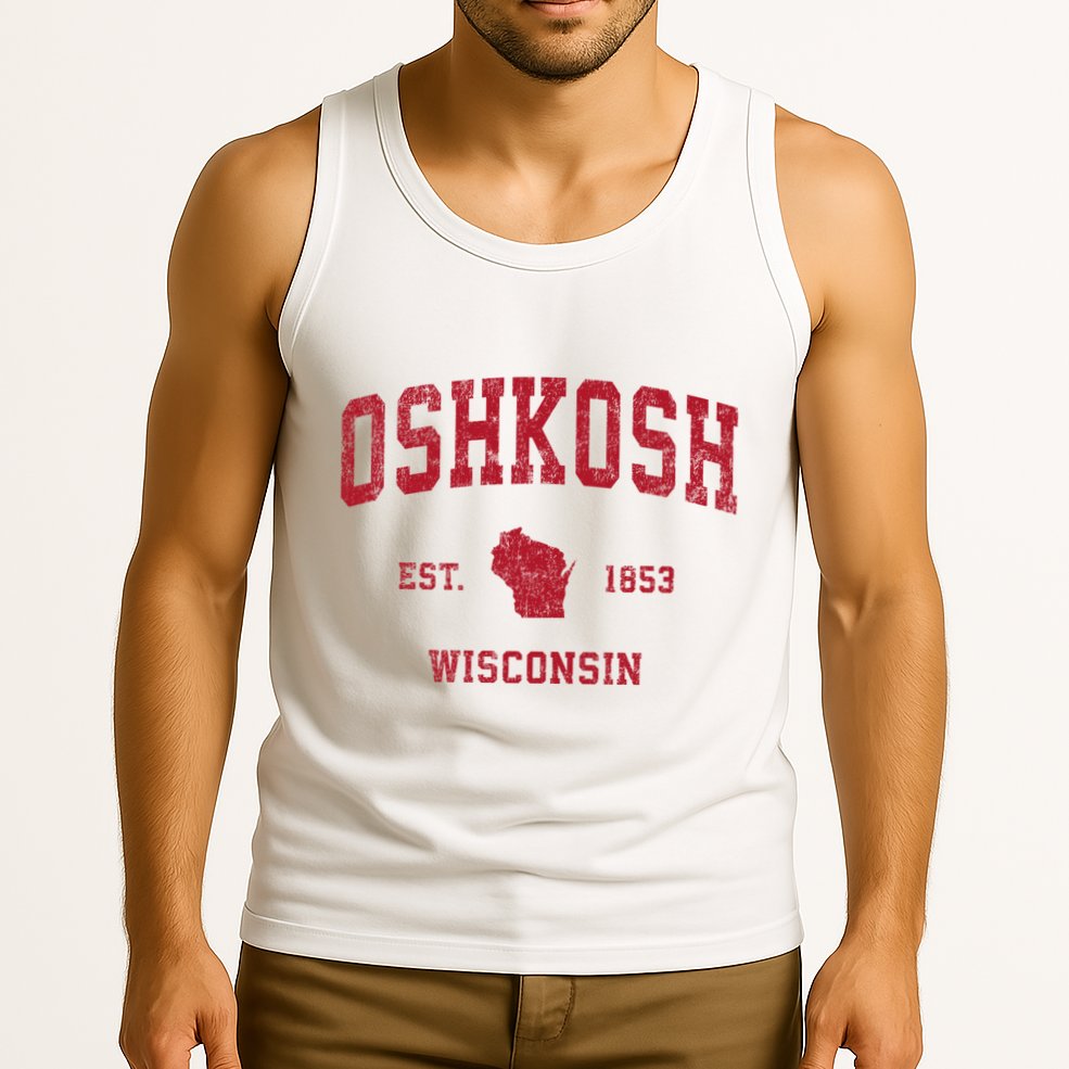 Oshkosh Wisconsin Wi Vintage Sports Tank Top