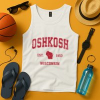 Oshkosh Wisconsin Wi Vintage Sports Tank Top
