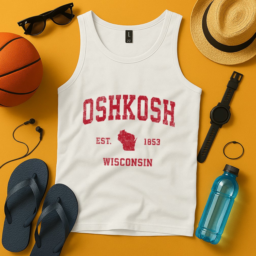 Oshkosh Wisconsin Wi Vintage Sports Tank Top