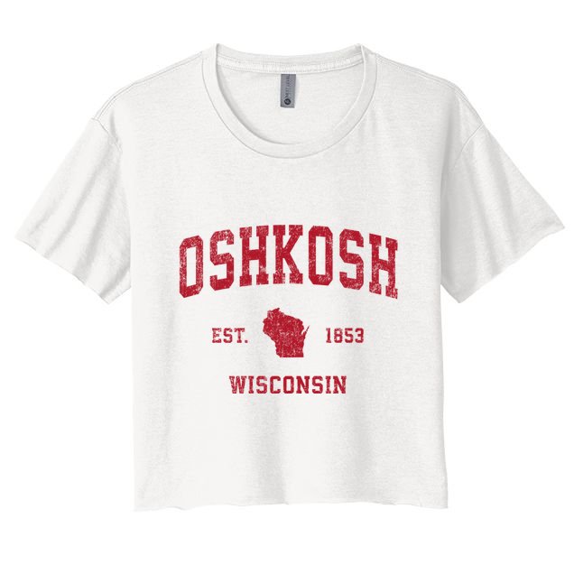 Oshkosh Wisconsin Wi Vintage Sports Crop Top