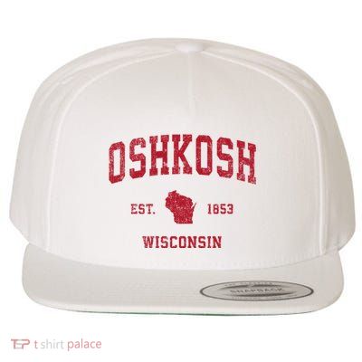 Oshkosh Wisconsin Wi Vintage Sports Wool Snapback Cap