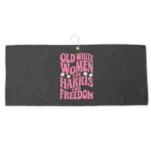 Old White Women For Harris And Freedom Large Microfiber Waffle Golf Towel