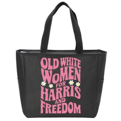 Old White Women For Harris And Freedom Zip Tote Bag