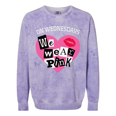 On Wednesday We Wear Pink Funny Valentine Colorblast Crewneck Sweatshirt