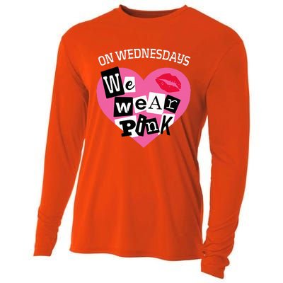 On Wednesday We Wear Pink Funny Valentine Cooling Performance Long Sleeve Crew