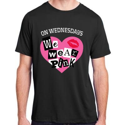 On Wednesday We Wear Pink Funny Valentine Adult ChromaSoft Performance T-Shirt