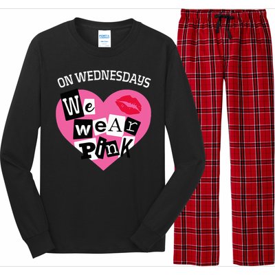 On Wednesday We Wear Pink Funny Valentine Long Sleeve Pajama Set