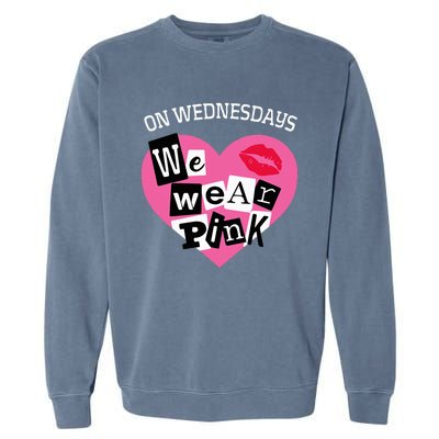 On Wednesday We Wear Pink Funny Valentine Garment-Dyed Sweatshirt