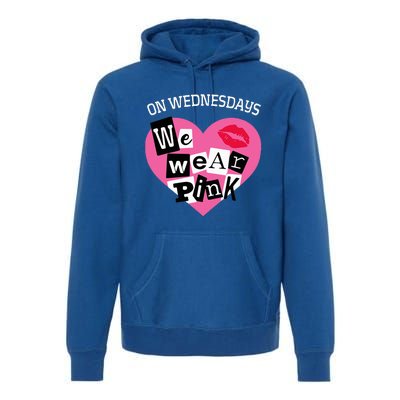 On Wednesday We Wear Pink Funny Valentine Premium Hoodie