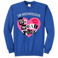 On Wednesday We Wear Pink Funny Valentine Tall Sweatshirt