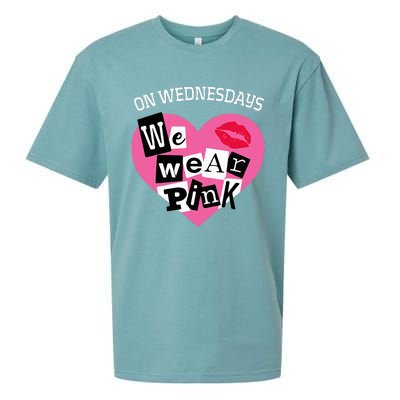 On Wednesday We Wear Pink Funny Valentine Sueded Cloud Jersey T-Shirt