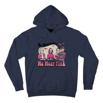 On Wednesday We Wear Pink Halloween Michael Ghostface Voorhees Tall Hoodie