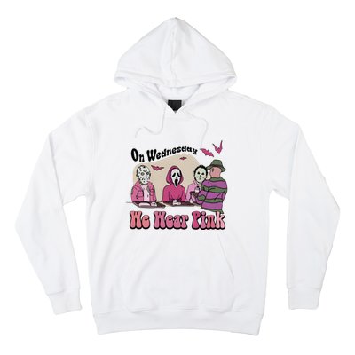 On Wednesday We Wear Pink Halloween Michael Ghostface Voorhees Hoodie