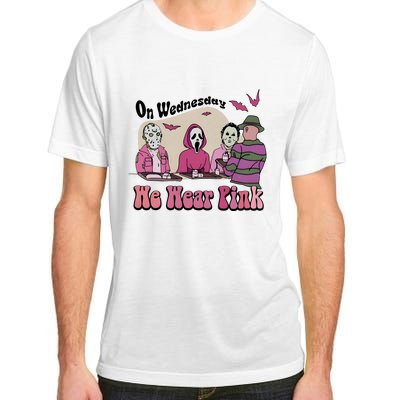 On Wednesday We Wear Pink Halloween Michael Ghostface Voorhees Adult ChromaSoft Performance T-Shirt