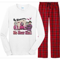 On Wednesday We Wear Pink Halloween Michael Ghostface Voorhees Long Sleeve Pajama Set