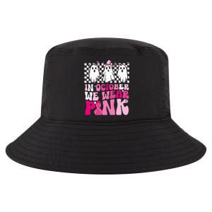 October We Wear Pink Funny Ghost Halloween Breast Cancer Cool Comfort Performance Bucket Hat