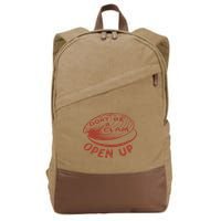 Olivia Wilde Wearing Don’t Be A Clam Open Up Cotton Canvas Backpack