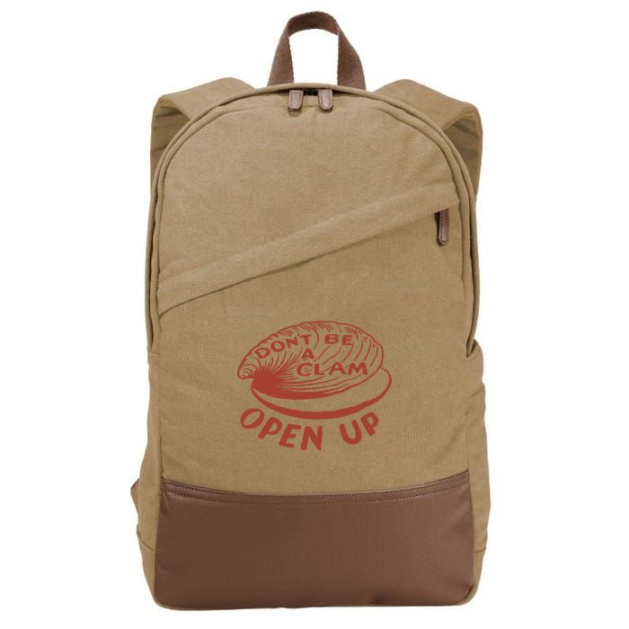 Olivia Wilde Wearing Don’t Be A Clam Open Up Cotton Canvas Backpack
