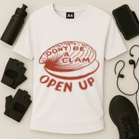 Olivia Wilde Wearing Don’t Be A Clam Open Up Performance Shirt