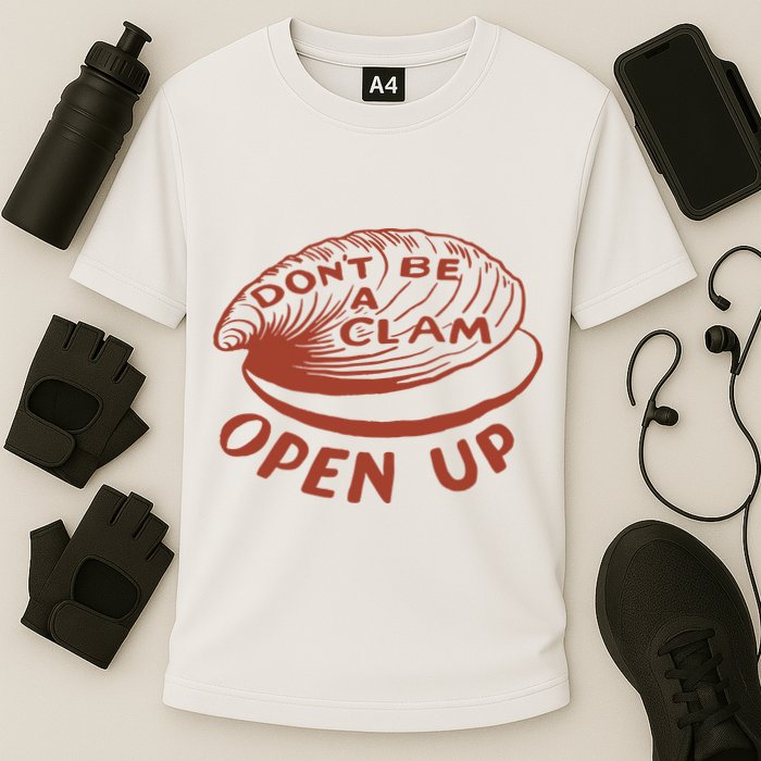 Olivia Wilde Wearing Don’t Be A Clam Open Up Performance Shirt