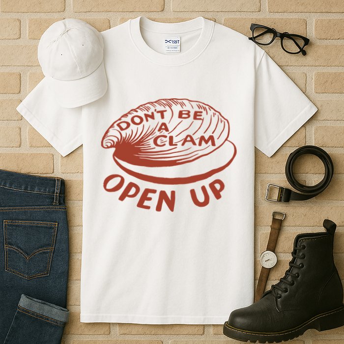 Olivia Wilde Wearing Don’t Be A Clam Open Up Tall T-Shirt