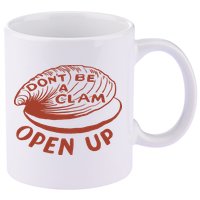 Olivia Wilde Wearing Don’t Be A Clam Open Up 11oz C Handle Ceramic Mug