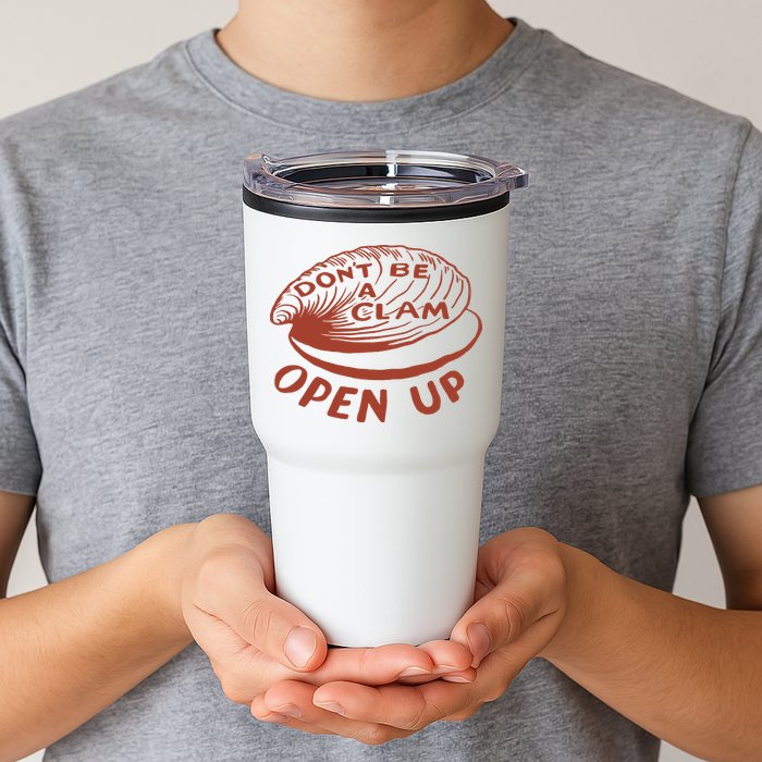 Olivia Wilde Wearing Don’t Be A Clam Open Up Tumbler