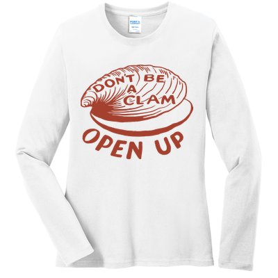 Olivia Wilde Wearing Don’t Be A Clam Open Up Ladies Long Sleeve Shirt