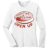 Olivia Wilde Wearing Don’t Be A Clam Open Up Ladies Long Sleeve Shirt