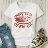 Olivia Wilde Wearing Don’t Be A Clam Open Up Womens T-Shirt