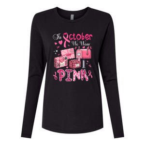 October We Wear Pin.K Awareness Postal Worker Breast Cancer Gift Womens Cotton Relaxed Long Sleeve T-Shirt