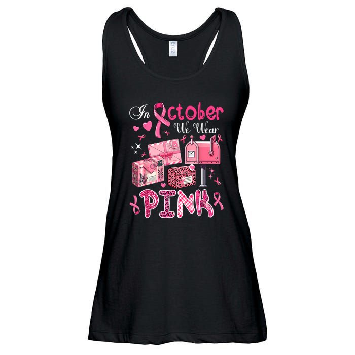 October We Wear Pin.K Awareness Postal Worker Breast Cancer Gift Ladies Essential Flowy Tank