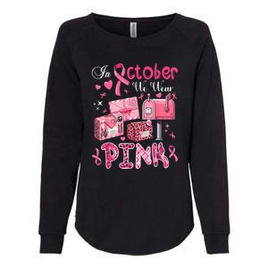 October We Wear Pin.K Awareness Postal Worker Breast Cancer Gift Womens California Wash Sweatshirt