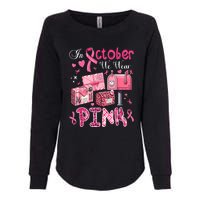 October We Wear Pin.K Awareness Postal Worker Breast Cancer Gift Womens California Wash Sweatshirt