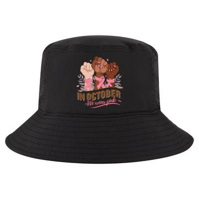 October We Wear P.Ink Halloween Breast Cancer Awareness Cool Comfort Performance Bucket Hat