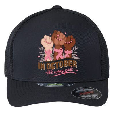 October We Wear P.Ink Halloween Breast Cancer Awareness Flexfit Unipanel Trucker Cap