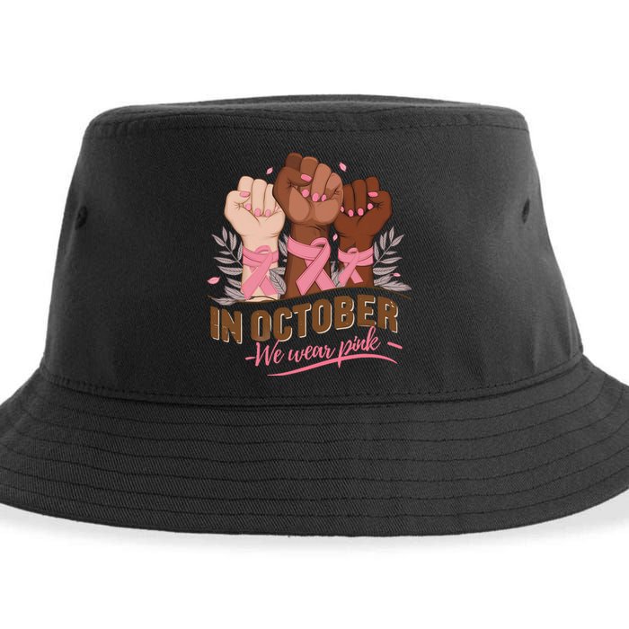 October We Wear P.Ink Halloween Breast Cancer Awareness Sustainable Bucket Hat