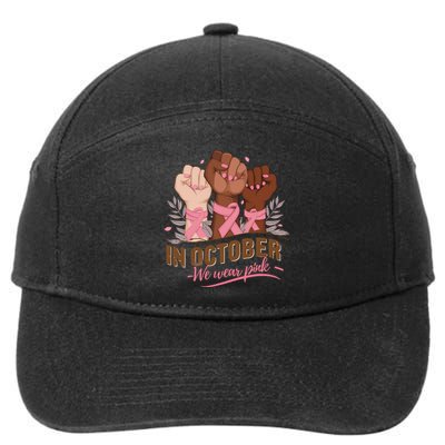 October We Wear P.Ink Halloween Breast Cancer Awareness 7-Panel Snapback Hat