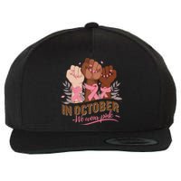 October We Wear P.Ink Halloween Breast Cancer Awareness Wool Snapback Cap