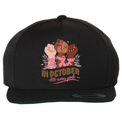 October We Wear P.Ink Halloween Breast Cancer Awareness Wool Snapback Cap