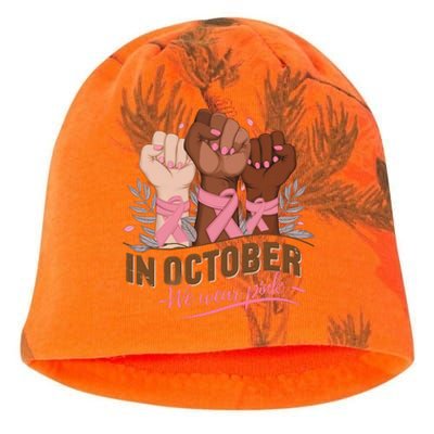 October We Wear P.Ink Halloween Breast Cancer Awareness Kati - Camo Knit Beanie