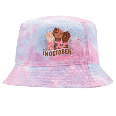 October We Wear P.Ink Halloween Breast Cancer Awareness Tie-Dyed Bucket Hat