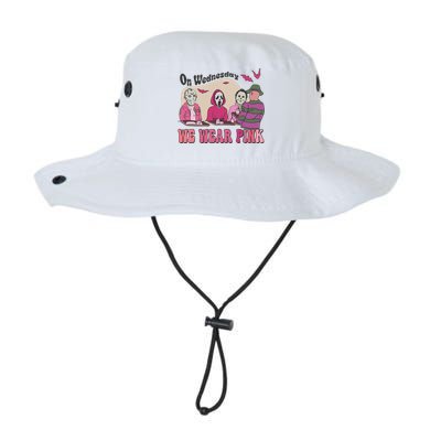 On Wednesday We Wear Pink Skeleton Halloween Breast Cancer Legacy Cool Fit Booney Bucket Hat