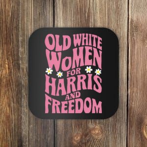 Old White Women For Harris And Freedom Kamala Harris Gift Coaster