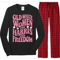 Old White Women For Harris And Freedom Kamala Harris Gift Long Sleeve Pajama Set