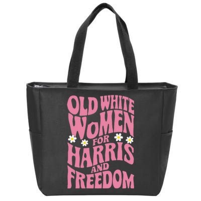 Old White Women For Harris And Freedom Kamala Harris Gift Zip Tote Bag