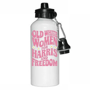 Old White Women For Harris And Freedom Kamala Harris Gift Aluminum Water Bottle