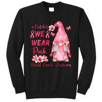 October We Wear Pink Gnome Breast Cancer Awareness Sweatshirt