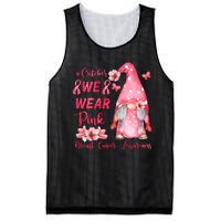 October We Wear Pink Gnome Breast Cancer Awareness Mesh Reversible Basketball Jersey Tank